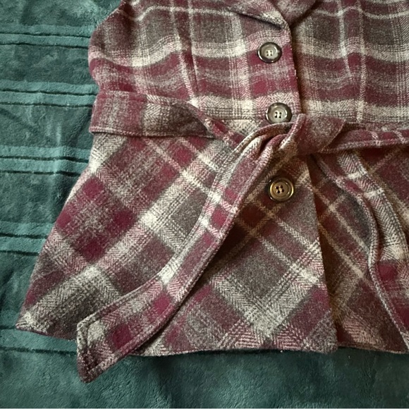 Vtg pendleton virgin and lamp wool plaid belted vest size L made in USA - Picture 3 of 15